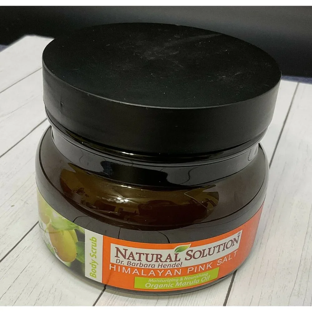 Natural Solution Himalayan Pink‎ Salt Body Scrub with Organic Marula 12.3 oz